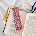 thumbnail image 4 of Kdxio Leaves And Flowers Print Metal Tassel Bookmarks,Perfect Gift for Art Lovers and Bookworms Metal Bookmarks for Women, 4 of 8