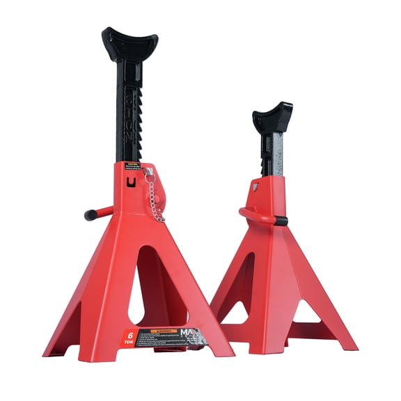 Maxority 6 Ton Heavy-Duty Adjustable Jack Stands, Double Locking, 2-Pack