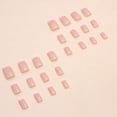 thumbnail image 3 of Uñas postizas adhesivas WAFOLOZE acrílicas ombré rosa y blanco, 24 piezas, 3 of 7