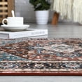 thumbnail image 6 of Garvee 8'x10' Washable Large Rug Soft Non-Slip Low Pile Rug Vintage Persian Floral Print Rug Boho Rugs for Dining Room Home Office, Brown, 6 of 6