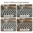 thumbnail image 7 of ODIKA 3'x5' Washable Throw Rug Stain Resistant, Low Profile, Non-Slip Alfombras Contemporary Border Frame Balanced Grid Para for Entryway, Kitchen, Mudroom, 7 of 7