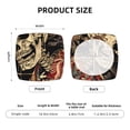 thumbnail image 4 of Kdxio Chair Seat Covers Gothic Eastern Floral Skull Print Chair Covers for Dining Room Square Washable Chair Protector Seat(Four Pieces), 4 of 5