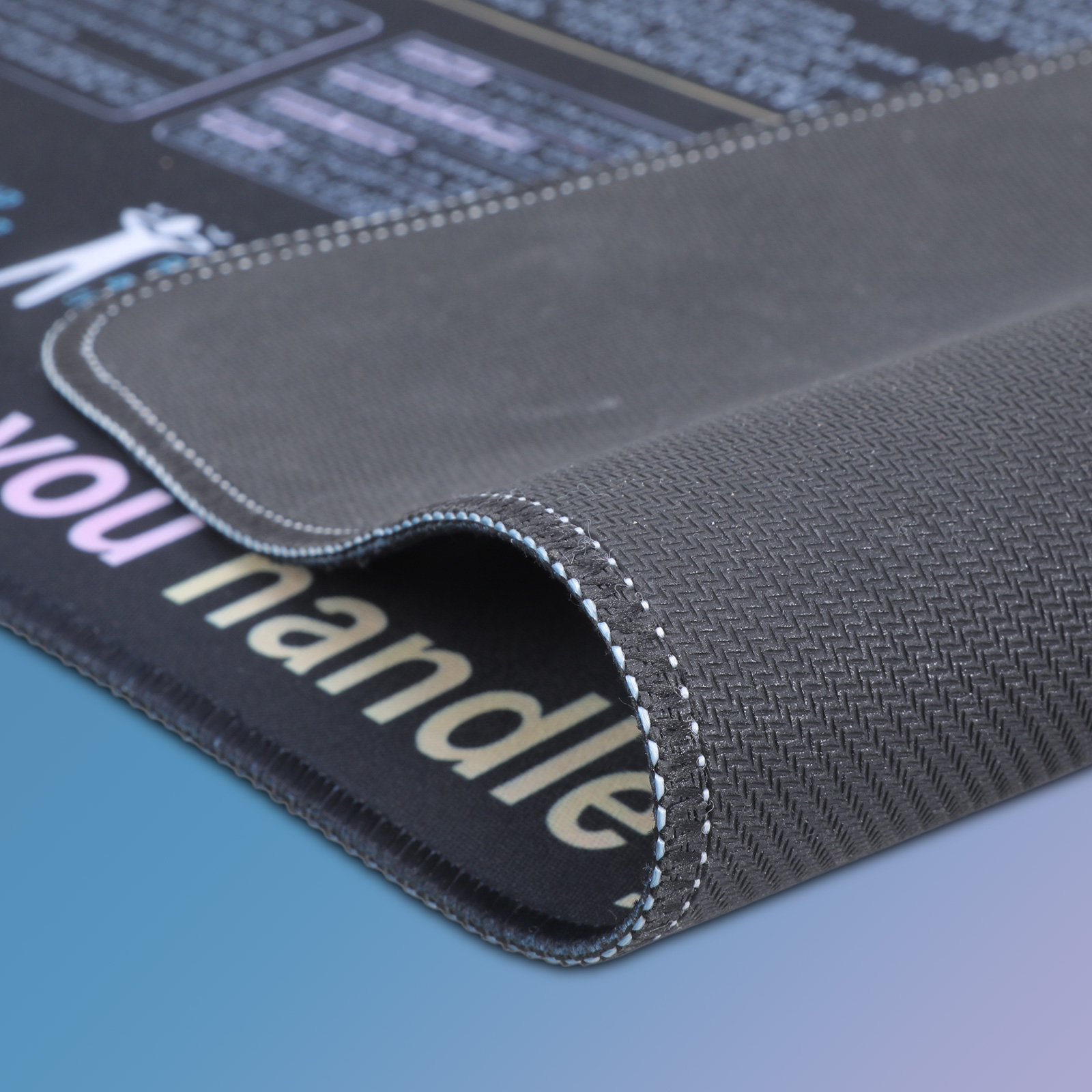 Desk Pad with Word Function Key Providing Spacious and Waterproof Surfaces for Office and Gaming