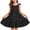 Black, variant on Virmaxy Solid Color Button Down Flutter Sleeve Dress Crew Neck Sleeveless A-Line Mid-Length Princess Dress for Daily Wear and Party Occasions, 3-8Y