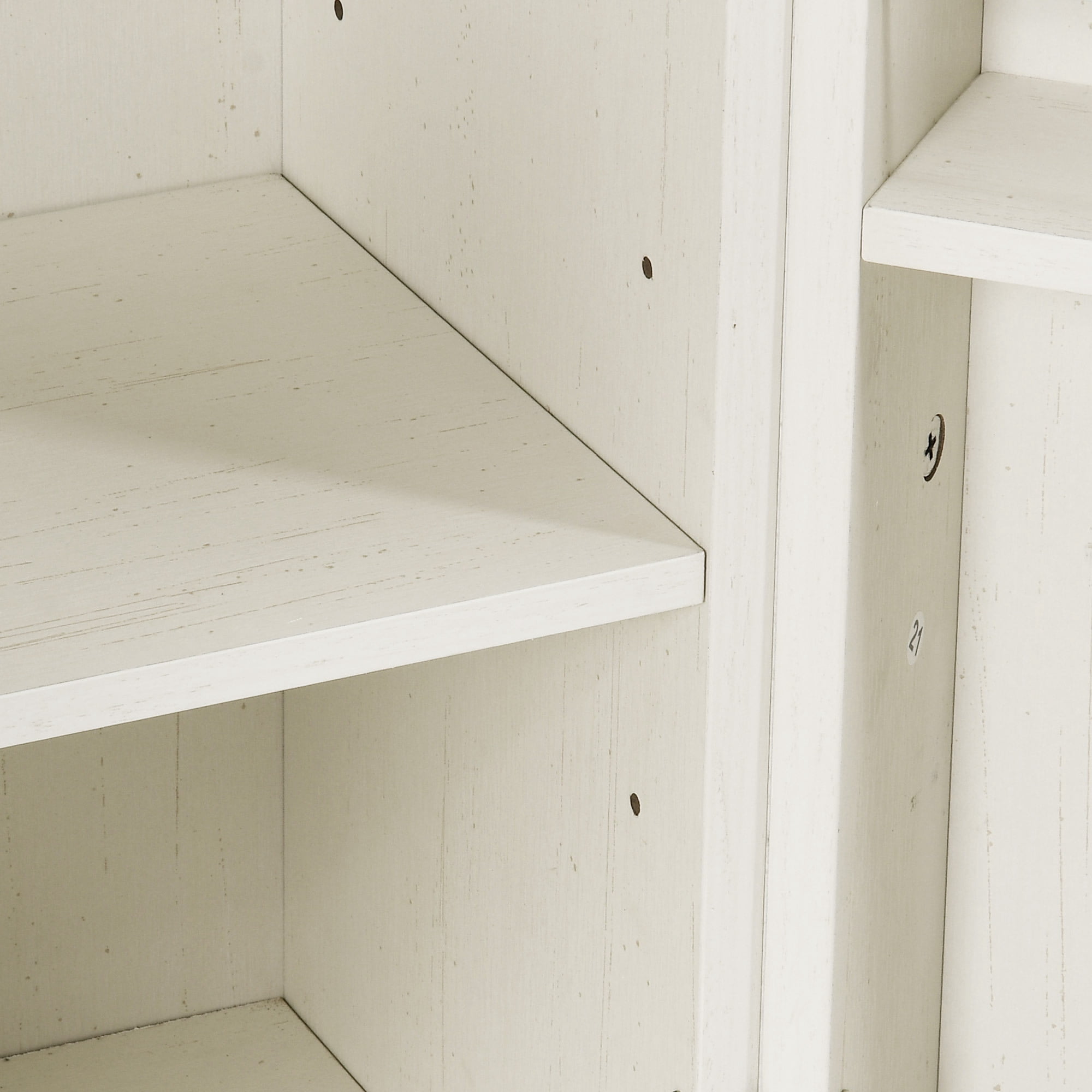 Uforic Kitchen Storage Buffet Cabinet for 10-gal Trash Bin, Tilt Out Trash Cabinet with Drawers & Shelves, White