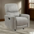 thumbnail image 6 of Ray 39 Inch Manual Rocker Recliner Chair- Gray Tufted Back Microfiber, 6 of 6