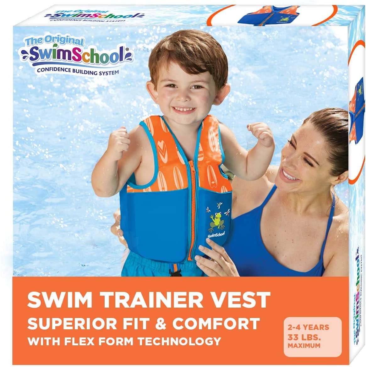Easy On & Off Kids Swim Vest, Up to 50 lbs