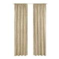 thumbnail image 7 of Woven Trends 2-Pack Pinch Pleated Curtains, Solid Farmhouse and Modern Rustic Curtains,  Box Pleated Edges for Living Room and Bedroom, Rod Pocket, 52" W x 84" L, Beige, 7 of 7