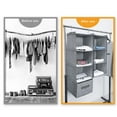 thumbnail image 3 of jesticaly Cotton Linen Hanging Closet Clothes Organizer Bag Foldable Shelves Rack Beige Drawer, 3 of 6