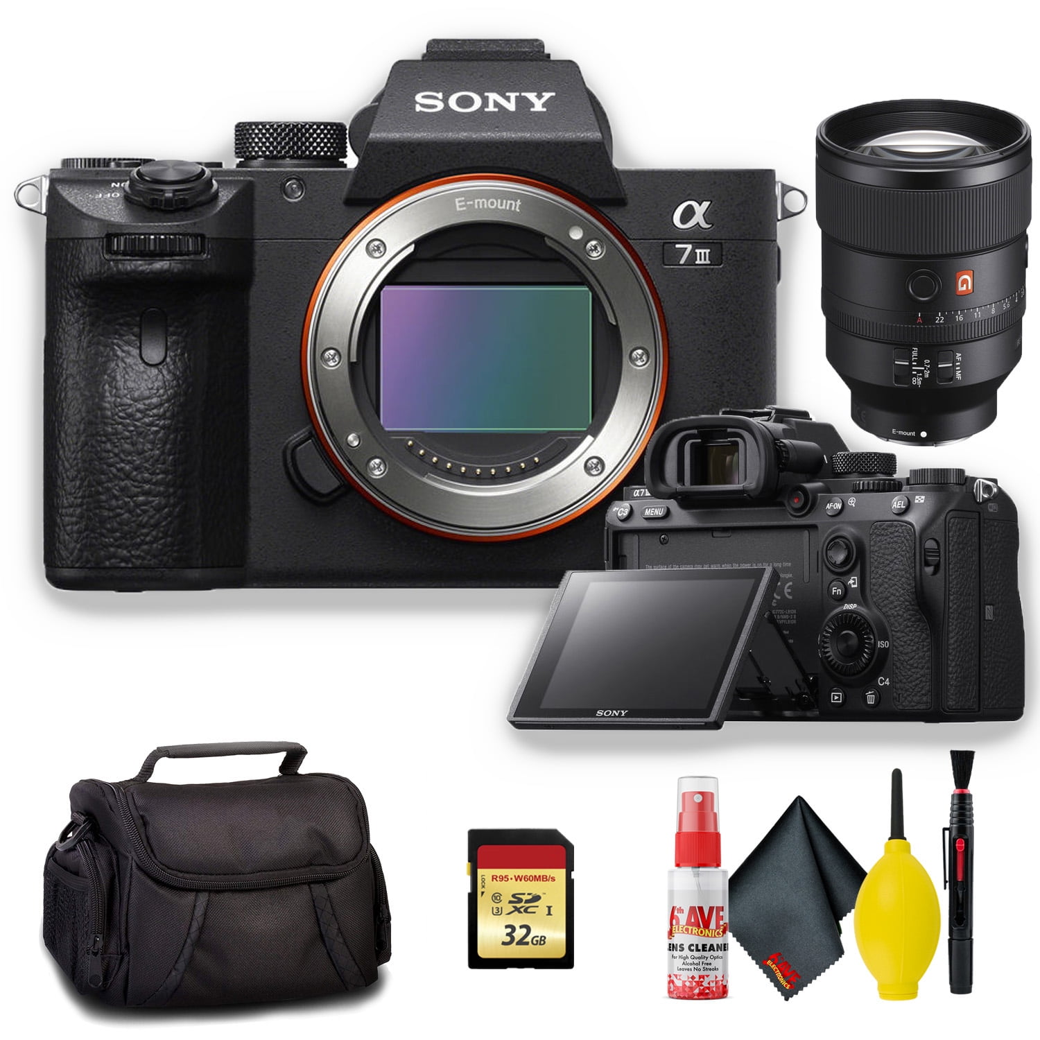 Sony Alpha a7 III Mirrorless Digital Camera with Sony FE 135mm F/1.8 GM E-Mount Lens - Standard Kit(International Model)