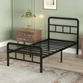 thumbnail image 3 of Lutown-Teen 14 inch Twin Bed Frame with Headboard and Footboard, Twin Metal Bed Frame with Steel Slat Support, No Box Spring Needed, Easy Assembly, Black, 3 of 5