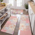 thumbnail image 2 of Pioneer Flower Floral Print Pattern Kitchen Rugs Sets Of 3,Kitchen Runner Rugs Non Skid Washable,Decorative Kitchen Floor Mats for Kitchen,Sink,Laundry,17"x30"+ 17"x47" + 17"x59", 2 of 6