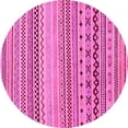 thumbnail image 1 of Ahgly Company Indoor Round Abstract Pink Modern Area Rugs, 8' Round, 1 of 4