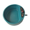 110-130V Thermal-Bowl Heating Bowl Hanging Bowl Heated Water Bowl with Thermostatically Controlled for Home Pets (Army Blue, American Standard Plug)