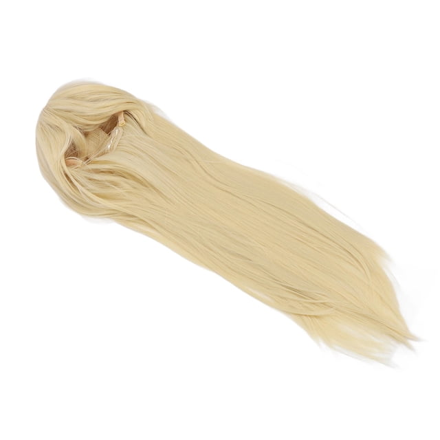 Mujeres cosplay Peluca rubia Larga, Peluca Rubia de Oro de Oro Pálido fácil de Estilo