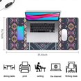 thumbnail image 5 of Long Mouse Pads for Desk,Black Geometric Striped Pattern Desk Mats on Top Of Desks, Desk Mouse Pad Extra Large with 3mm Non-Slip Base and Stitched Edge for Gaming,Office,Work,Home 35.4"x15.7", 5 of 6