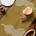 thumbnail image 3 of Yellow Gourd Table Runner 72 Inches, Modern Abstract Art Geometric Bed Runner Dresser Scarves Tabletop for Indoor Outdoor Parties/Ceremony/Banquet, 14" x 72", 3 of 9