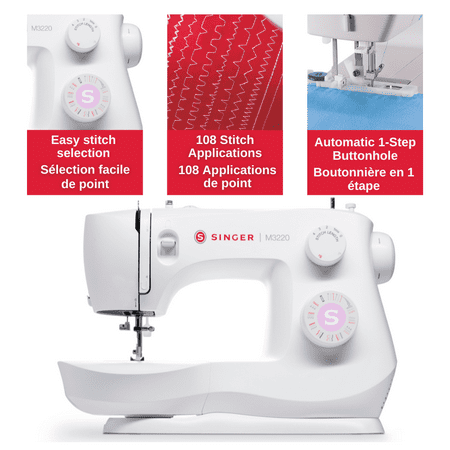 Singer® M3220 Mechanical Sewing Machine, Certified Used, Factory Serviced