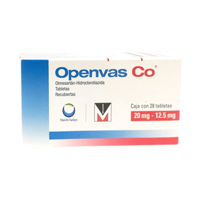Openvas Co 20 mg - 12.5 mg 28 tabletas recubiertas