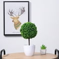 thumbnail image 6 of Eease 2pcs Artificial Boxwood Topiary Tree Mini Fake Ball Shaped Greenery Decoration, 6 of 7