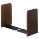 thumbnail image 1 of Sujetalibros de madera Uxcell con base de metal, 2 piezas, sujetalibros de cabeza cuadrada antideslizante para estantes, madera de nogal, 1 of 7