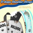 thumbnail image 5 of Bulldog and Dog Paw Print White Pattern 17" Waterproof Oxford School Backpacks for Teens, S-Shape Padded Straps, for School, Travel, Hiking, Camping, 5 of 5