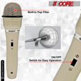 thumbnail image 5 of Microphone Dynamic 2PCS Vocal Handheld Mic Cardioid Unidirectional Microfono w On Off Switch + XLR Audio Cable for Singing Karaoke Public Speaking & Parties - PM-301, 5 of 6