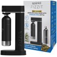 thumbnail image 2 of Máquina para hacer agua con gas FIZZIT de acero inoxidable negro con 2 cilindros de CO2 y una botella reutilizable de 1 litro, 2 of 8