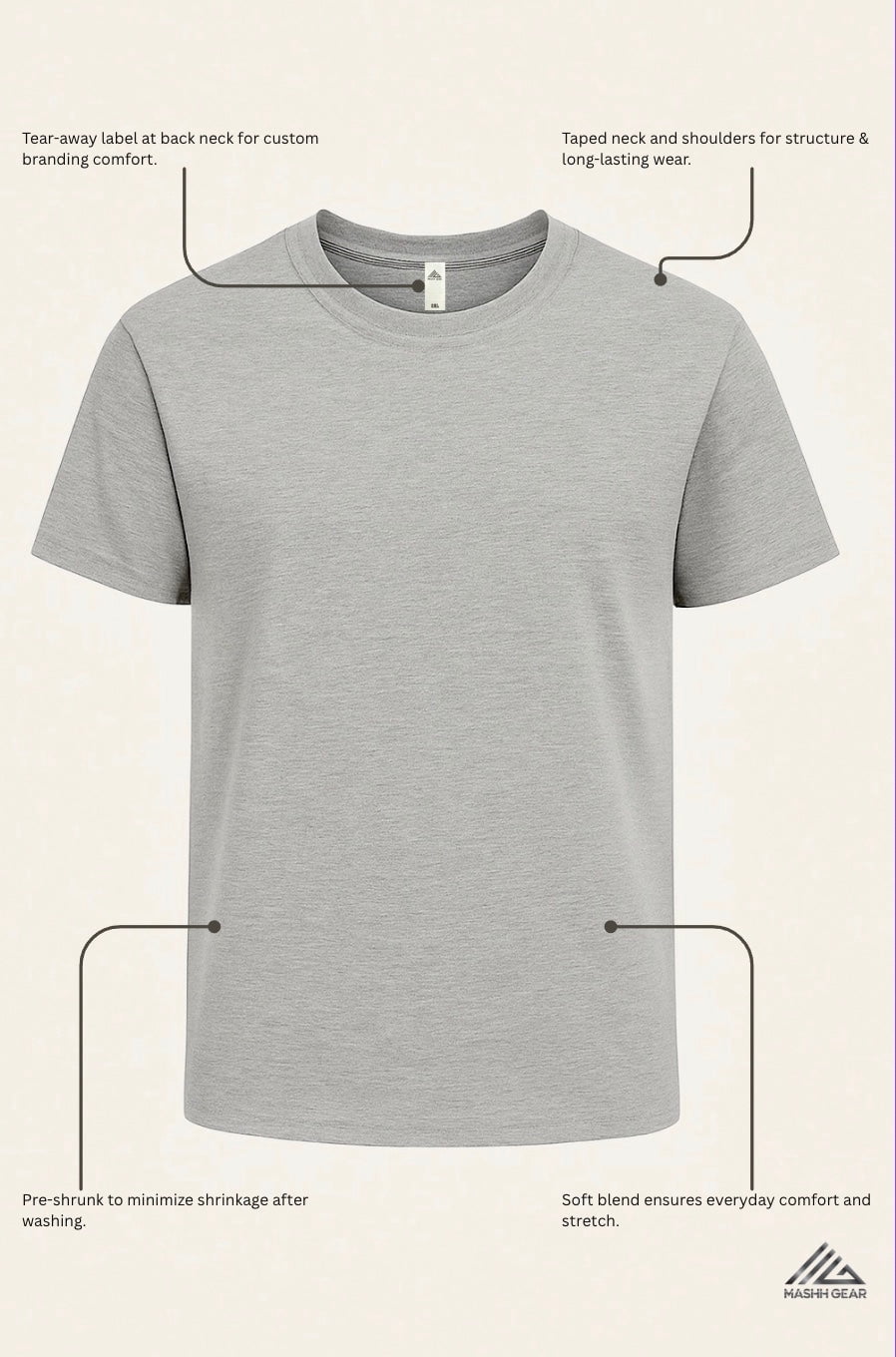 3-Pack Extra Soft Medium Weight Short Sleeve T-Shirts – Mashh Gear