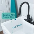 thumbnail image 2 of TEHILA White Utility Sink Laundry Vanity with Black Pull-Down Faucet and Soap Dispenser, 2 of 12