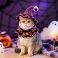 thumbnail image 6 of Crochet Halloween Pet Collar With Cat Design Soft Yarn Neck Accessory For Cats And Small Dogs Adjustable Fit For Daily Wear C-48Cm, 6 of 7