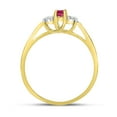 thumbnail image 5 of 10k Yellow Gold Oval Ruby And Diamond Ring, 5 of 6