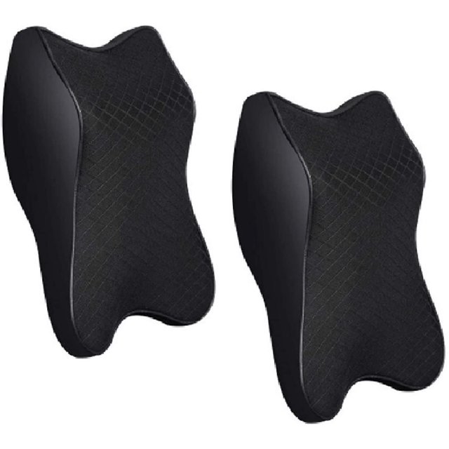 2 piezas de almohada para reposacabezas de asiento de coche para alivio del dolor de cuello y soporte para el cuello, memoria de cojín para el cuello, 11 Feliz Sencillez