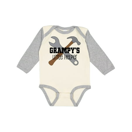 

Inktastic Grampy Grandpa s Little Helper Gift Baby Boy Long Sleeve Bodysuit