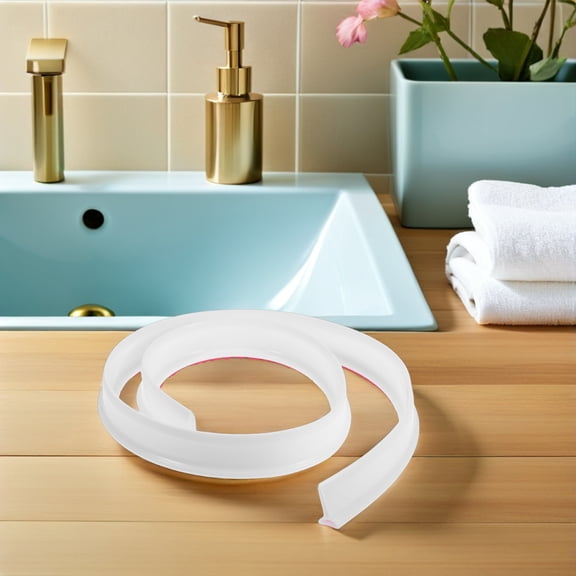 FENGGUIQU 1Set Shower Water Barrier Strip Silicone Waterproof For Bathroom Use