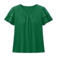 thumbnail image 6 of Favoffer Women's Round Neck Short Sleeve Solid Color Casual Top, 6 of 8