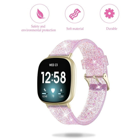 GOOHOCHY Pink Silicone Watch Band for 3 Durable and Adjustable for decoration