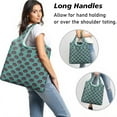 thumbnail image 2 of 5 Pack Foldable Shopping Bag,Halloween Pumpkin Repeat Pattern Reusable Grocery Bags with Pockets,Large Reusable Tote Bags with Handles Waterproof & Lightweight, 2 of 6