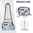 thumbnail image 3 of Women's Crossbody Phone Bag Small Wallet Purse with Detachable Rope Strap Travel Handbags Watercolor Blue Butterfly, 3 of 7