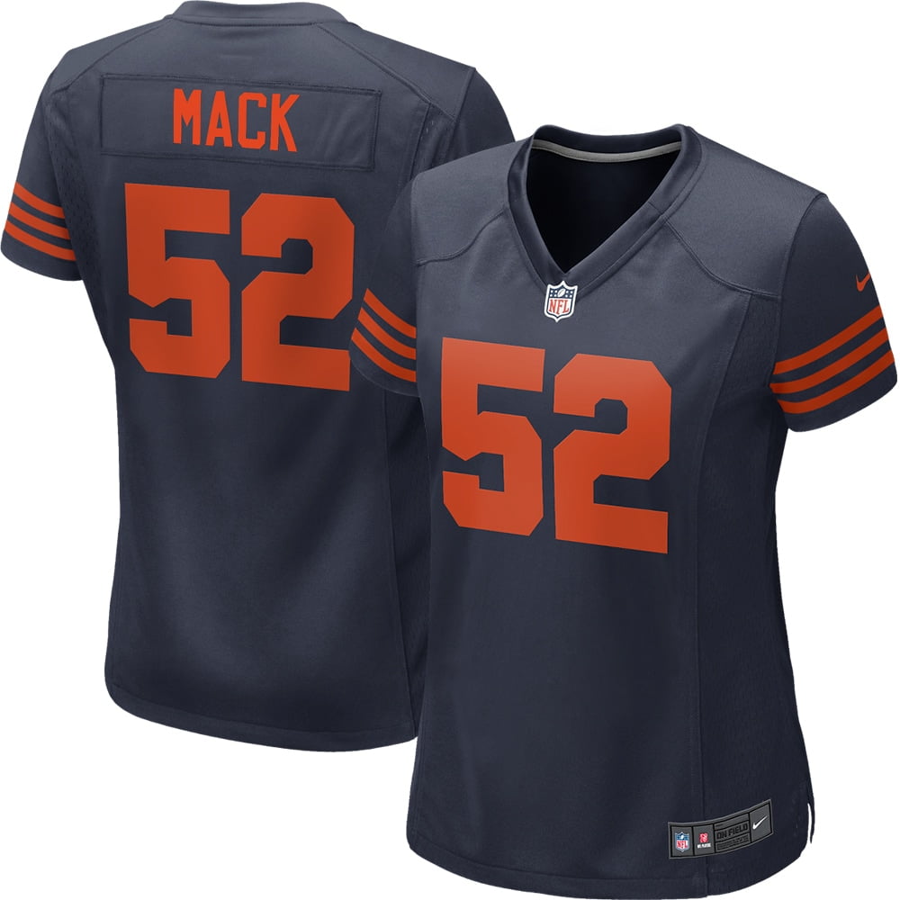 men's chicago bears khalil mack nike navy throwback game jersey