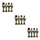 thumbnail image 2 of Cascanueces soldado Kearding 4 piezas artesanía exquisita coleccionable Oro negro, 2 of 6