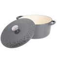 thumbnail image 6 of Spice by Tia Mowry Savory Saffron 6-Quart Cast Iron Dutch Oven - Grey, 6 of 7