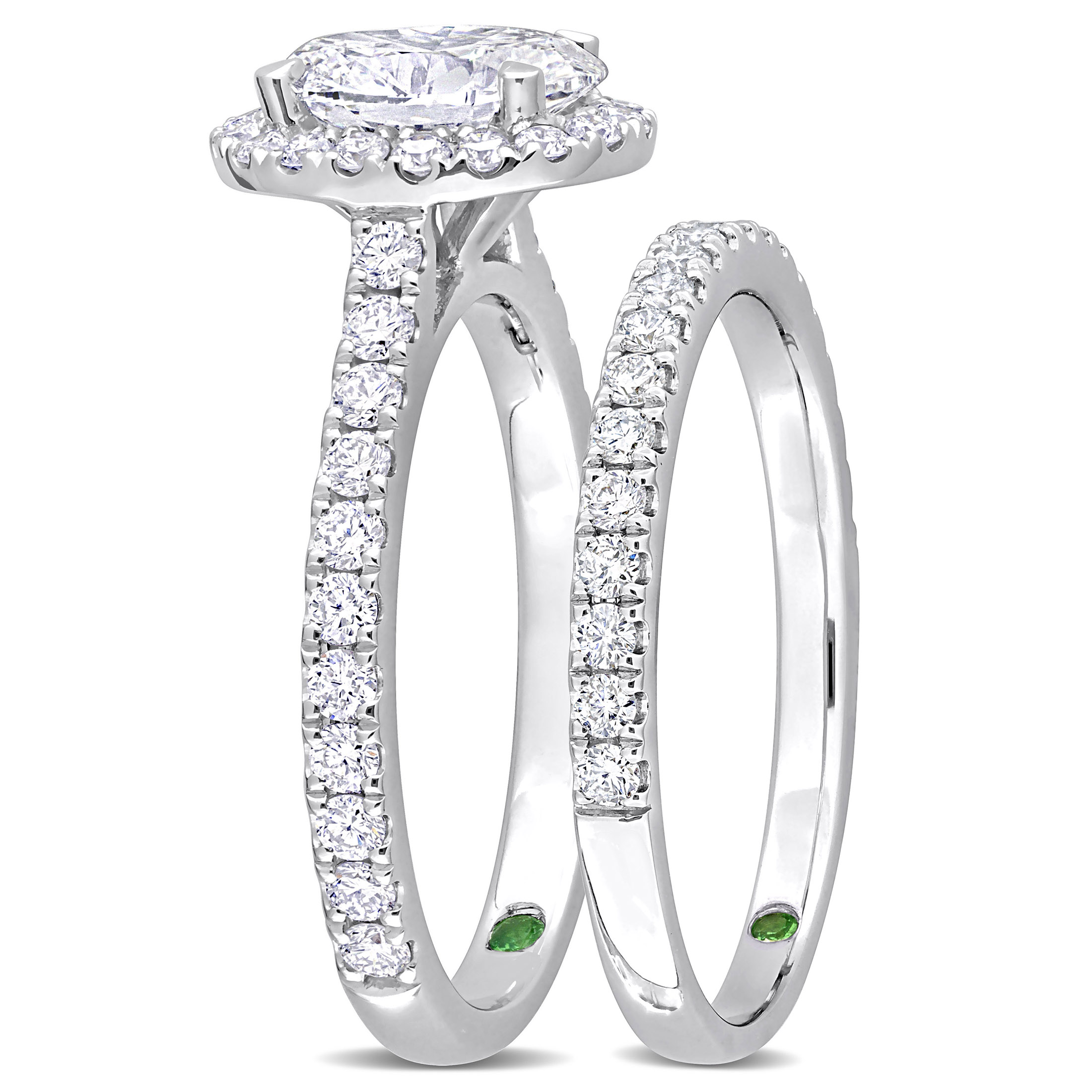 Created Forever Women's 2 1/3 CT Lab Created Diamond 14K White Gold ...
