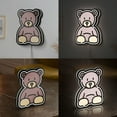 thumbnail image 2 of Teddy Bear 3D Novelty Light Box, Playful Wall Decor for Kids' Rooms and Toddler Play Areas (Width 8 inch, 20cm), 2 of 9