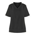 thumbnail image 5 of FAIWAD Womens Short Sleeve Tops Summer Dressy Casual V Neck Shirts Classic Solid Color Breathable Blouses, 5 of 6
