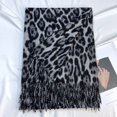 thumbnail image 4 of Yuanlong Womens Scarves Leopard Woven Thicken Soft Shawl & Wraps With Tassel Soft Neckwear Winter Thermal Blanket Scarf, 4 of 4
