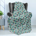 thumbnail image 4 of Tropical Soft Flannel Fleece Blanket, Pattern with Flamingo Pineapple Toucan and Monstera Leaves Island Plants and Birds, Cozy Plush for Indoor and Outdoor Use, 60" x 80", Multicolor, by Ambesonne, 4 of 5