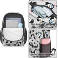 thumbnail image 4 of Police and Star White Pattern 17" School Backpacks for Teens,Waterproof Oxford Fabric,S-Shape Padded Straps for School,Travel,Hiking,Camping, 4 of 6