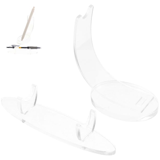 2Pcs Acrylic Pen Stand Makeup Brush Holder Pen Display Holder Pen Storage Holder (Random Style)