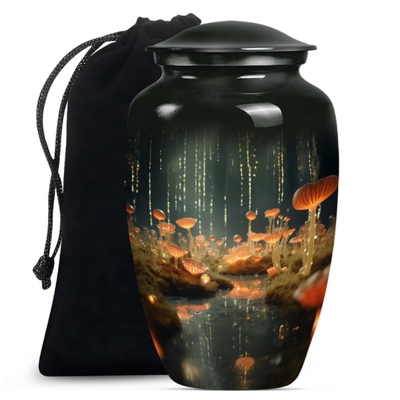Mushroom Urn, Urn for Ashes for men, Urn for Ashes for Women, Burial Urns for Women, Urns for Adult Human Ashes Man, Large Urns for Human Ashes (Size - 10inch)